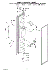07 - Freezer Door Parts parts for Whirlpool Refrigerator ED2JHAXTB00 from AppliancePartsPros.com