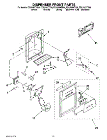 08 - Dispenser Front Parts parts for Whirlpool Refrigerator ED2JHAXTB00 from AppliancePartsPros.com