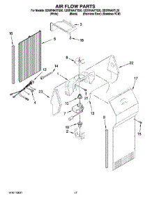 10 - Air Flow Parts parts for Whirlpool Refrigerator GD5RHAXTL00 from AppliancePartsPros.com