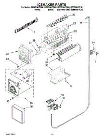 12 - Icemaker Parts, Optional Parts (Not Included) parts for Whirlpool Refrigerator GD5RHAXTL00 from AppliancePartsPros.com