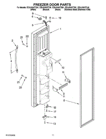 07 - Freezer Door Parts parts for Whirlpool Refrigerator ED5JHAXTT01 from AppliancePartsPros.com
