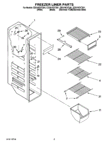 04 - Freezer Liner Parts parts for Whirlpool Refrigerator ED5VHEXTL01 from AppliancePartsPros.com
