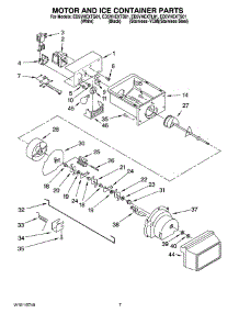 05 - Motor And Ice Container Parts parts for Whirlpool Refrigerator ED5VHEXTL01 from AppliancePartsPros.com