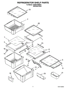 03 - Refrigerator Shelf Parts parts for Whirlpool Refrigerator 7GS6SHEXMS03 from AppliancePartsPros.com