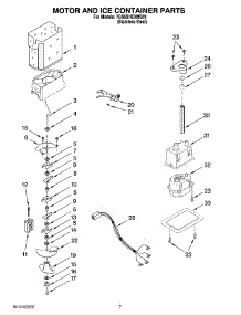 05 - Motor And Ice Container Parts parts for Whirlpool Refrigerator 7GS6SHEXMS03 from AppliancePartsPros.com