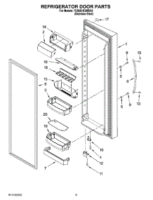 06 - Refrigerator Door Parts parts for Whirlpool Refrigerator 7GS6SHEXMS03 from AppliancePartsPros.com