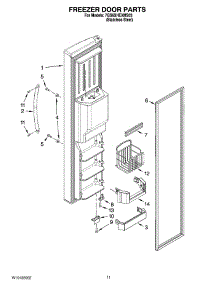 07 - Freezer Door Parts parts for Whirlpool Refrigerator 7GS6SHEXMS03 from AppliancePartsPros.com