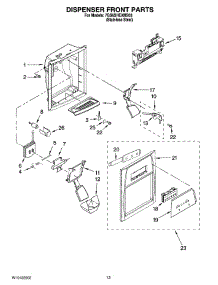 08 - Dispenser Front Parts parts for Whirlpool Refrigerator 7GS6SHEXMS03 from AppliancePartsPros.com