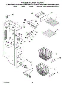 04 - Freezer Liner Parts parts for Whirlpool Refrigerator GS6NVEXSY00 from AppliancePartsPros.com