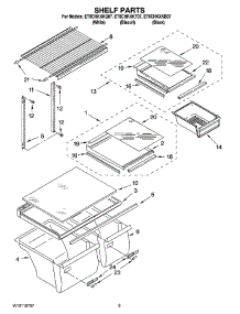 05 - Shelf Parts, Optional Parts parts for Whirlpool Refrigerator ET8CHKXKT07 from AppliancePartsPros.com