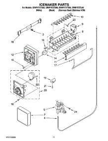 06 - Icemaker Parts parts for Whirlpool Refrigerator GR9FHTXTL00 from AppliancePartsPros.com