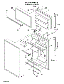 02 - Door Parts parts for Whirlpool Refrigerator 8VET0WPKKQ05 from AppliancePartsPros.com