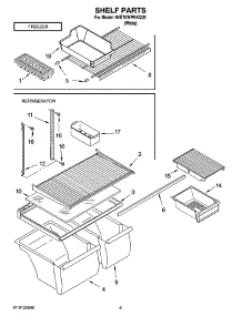 05 - Shelf Parts, Optional Parts parts for Whirlpool Refrigerator 8VET0WPKKQ05 from AppliancePartsPros.com