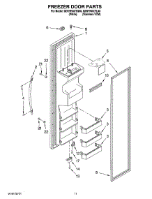 07 - Freezer Door Parts parts for Whirlpool Refrigerator GD5YHAXTQ00 from AppliancePartsPros.com