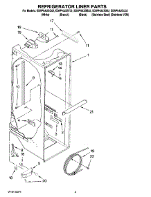 02 - Refrigerator Liner Parts parts for Whirlpool Refrigerator ED5PHAXSB02 from AppliancePartsPros.com