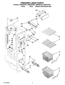 04 - Freezer Liner Parts parts for Whirlpool Refrigerator GS5SHAXTB01 from AppliancePartsPros.com