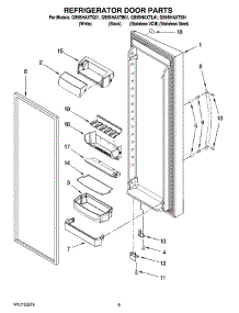 06 - Refrigerator Door Parts parts for Whirlpool Refrigerator GS5SHAXTB01 from AppliancePartsPros.com
