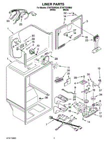 03 - Liner Parts parts for Whirlpool Refrigerator ET8FTEXRQ02 from AppliancePartsPros.com