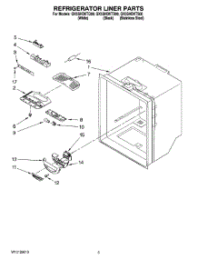 03 - Refrigerator Liner Parts parts for Whirlpool Refrigerator GX5SHDXTQ00 from AppliancePartsPros.com