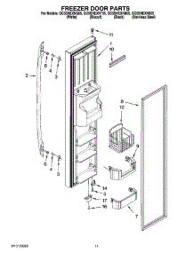 07 - Freezer Door Parts parts for Whirlpool Refrigerator GC5SHEXNS05 from AppliancePartsPros.com