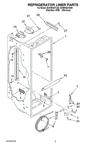 02 - Refrigerator Liner Parts parts for Whirlpool Refrigerator ED5RHEXTS00 from AppliancePartsPros.com