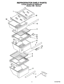 03 - Refrigerator Shelf Parts parts for Whirlpool Refrigerator ED5RHEXTS00 from AppliancePartsPros.com