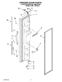 07 - Freezer Door Parts parts for Whirlpool Refrigerator ED5RHEXTS00 from AppliancePartsPros.com