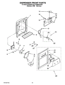 08 - Dispenser Front Parts parts for Whirlpool Refrigerator ED5RHEXTS00 from AppliancePartsPros.com