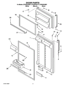 02 - Door Parts parts for Whirlpool Refrigerator ET8CHKXKQ07 from AppliancePartsPros.com