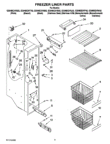 04 - Freezer Liner Parts parts for Whirlpool Refrigerator GS6NBEXRY02 from AppliancePartsPros.com