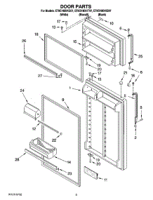 02 - Door Parts parts for Whirlpool Refrigerator ET8CHMXKB07 from AppliancePartsPros.com