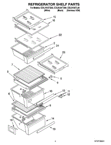 03 - Refrigerator Shelf Parts parts for Whirlpool Refrigerator ED5JVAXTQ00 from AppliancePartsPros.com
