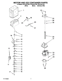 05 - Motor And Ice Container Parts parts for Whirlpool Refrigerator ED5JVAXTQ00 from AppliancePartsPros.com