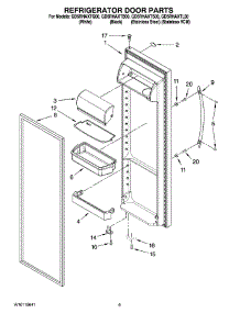 06 - Refrigerator Door Parts parts for Whirlpool Refrigerator GD5RHAXTS00 from AppliancePartsPros.com