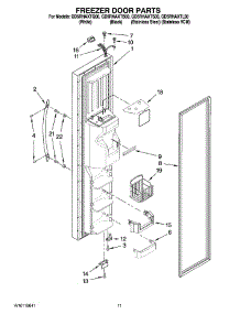 07 - Freezer Door Parts parts for Whirlpool Refrigerator GD5RHAXTS00 from AppliancePartsPros.com
