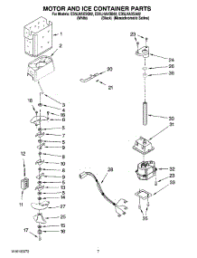 05 - Motor And Ice Container Parts parts for Whirlpool Refrigerator ES5LHAXSB02 from AppliancePartsPros.com