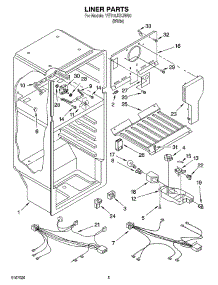 03 - Liner Parts parts for Whirlpool Refrigerator YET18JKXJW00 from AppliancePartsPros.com