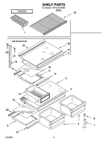 05 - Shelf Parts, Optional Parts parts for Whirlpool Refrigerator YET18JKXJW00 from AppliancePartsPros.com