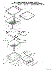 03 - Refrigerator Shelf Parts parts for Whirlpool Refrigerator GC5NHAXSQ02 from AppliancePartsPros.com