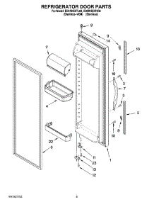 06 - Refrigerator Door Parts parts for Whirlpool Refrigerator ED5RHEXTL00 from AppliancePartsPros.com