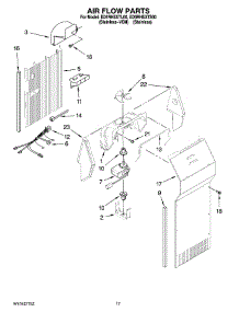 10 - Air Flow Parts parts for Whirlpool Refrigerator ED5RHEXTL00 from AppliancePartsPros.com