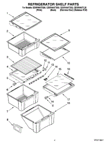03 - Refrigerator Shelf Parts parts for Whirlpool Refrigerator GD5RHAXTQ00 from AppliancePartsPros.com