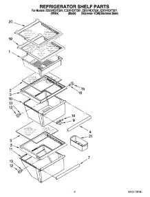03 - Refrigerator Shelf Parts parts for Whirlpool Refrigerator ED5VHEXTB01 from AppliancePartsPros.com
