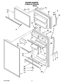 02 - Door Parts parts for Whirlpool Refrigerator 8ET1WTKXKT06 from AppliancePartsPros.com