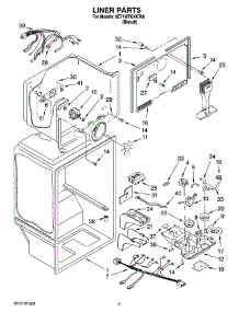 03 - Liner Parts parts for Whirlpool Refrigerator 8ET1WTKXKT06 from AppliancePartsPros.com