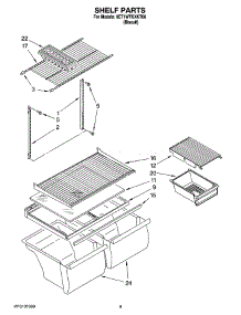 05 - Shelf Parts, Optional Parts (Not Included) parts for Whirlpool Refrigerator 8ET1WTKXKT06 from AppliancePartsPros.com