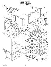 03 - Liner Parts parts for Whirlpool Refrigerator 8GT9FTKXST01 from AppliancePartsPros.com