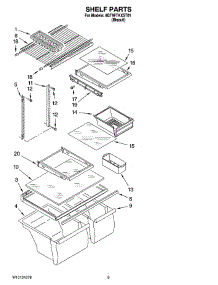 05 - Shelf Parts, Optional Parts parts for Whirlpool Refrigerator 8GT9FTKXST01 from AppliancePartsPros.com