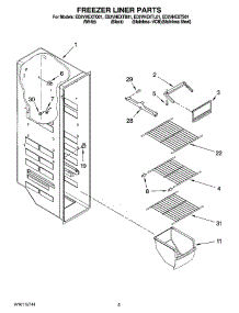04 - Freezer Liner Parts parts for Whirlpool Refrigerator ED2VHEXTQ01 from AppliancePartsPros.com