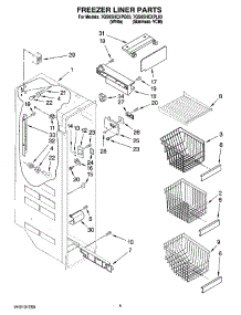 04 - Freezer Liner Parts parts for Whirlpool Refrigerator 7GS6SHEXPQ03 from AppliancePartsPros.com